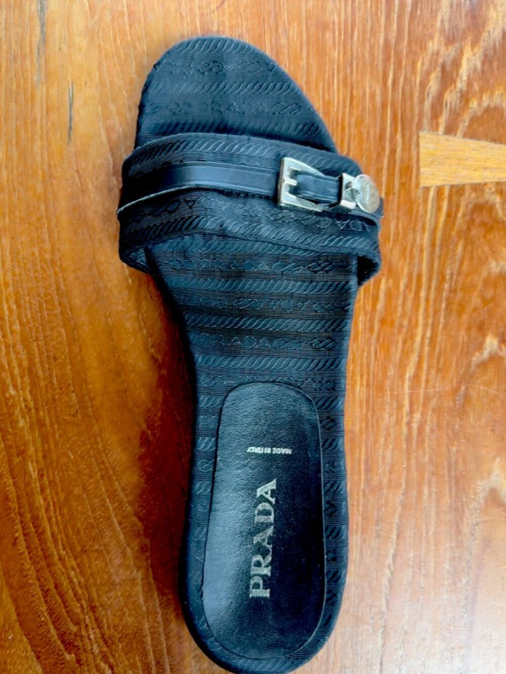 Prada Sandals, vintage, slides, size 39, 8.5, Black - Picture 5 of 9
